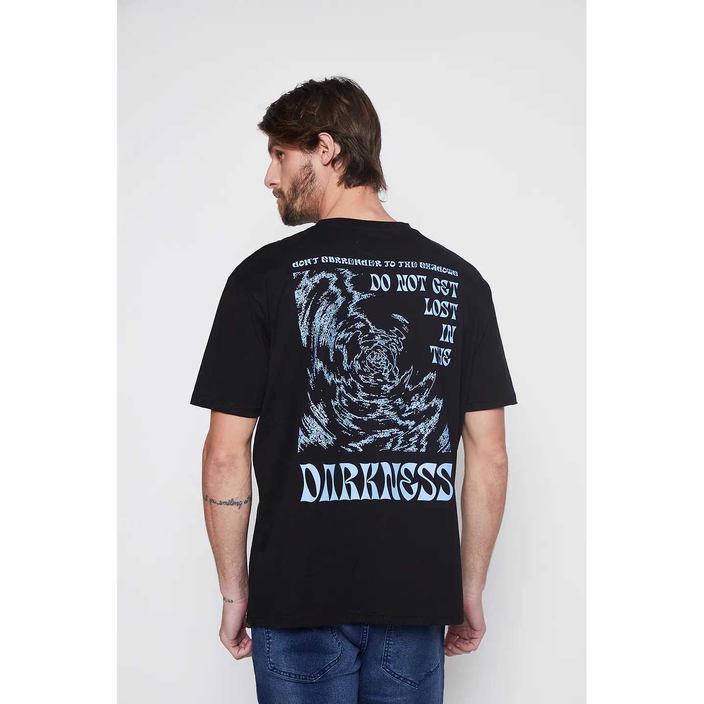 Polera Hombre Basic Darkness Negro Familyshop 4