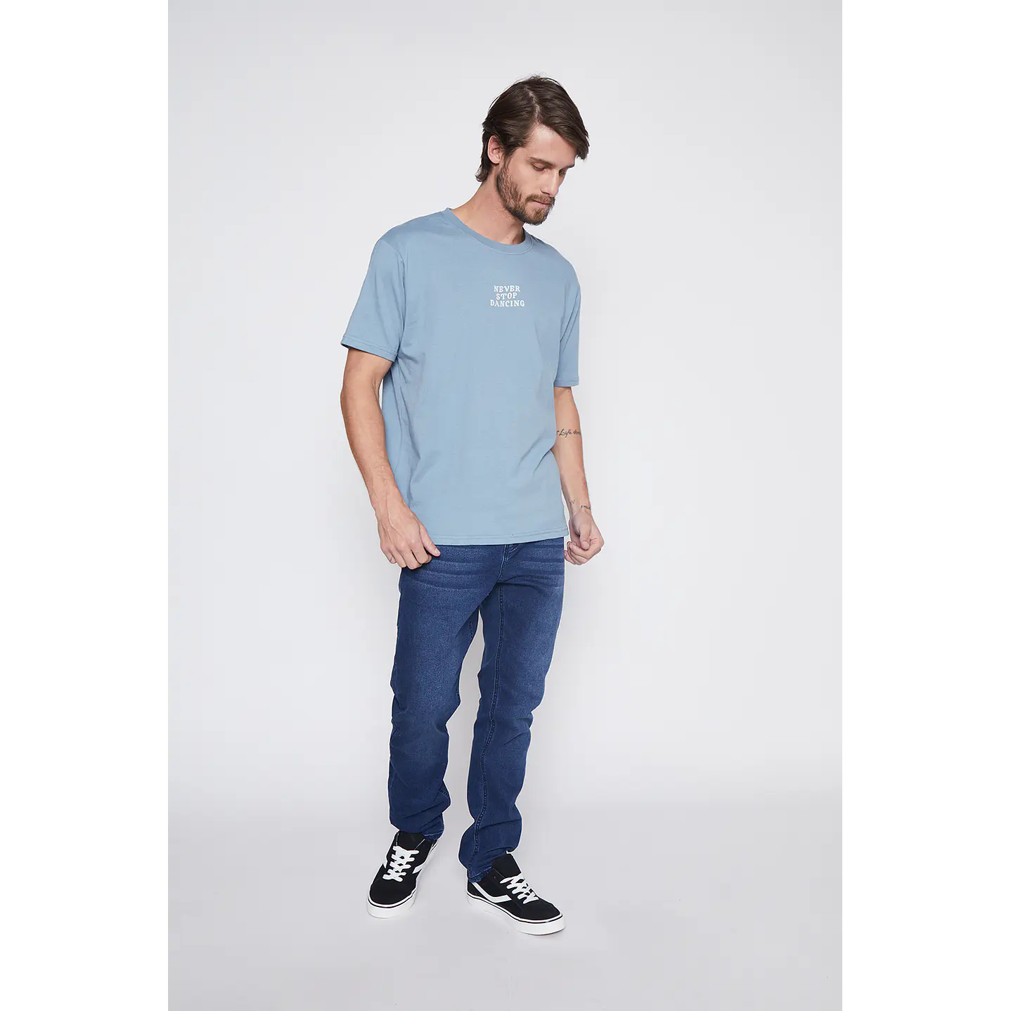 Polera Hombre Manga Corta Celeste Familyshop 2