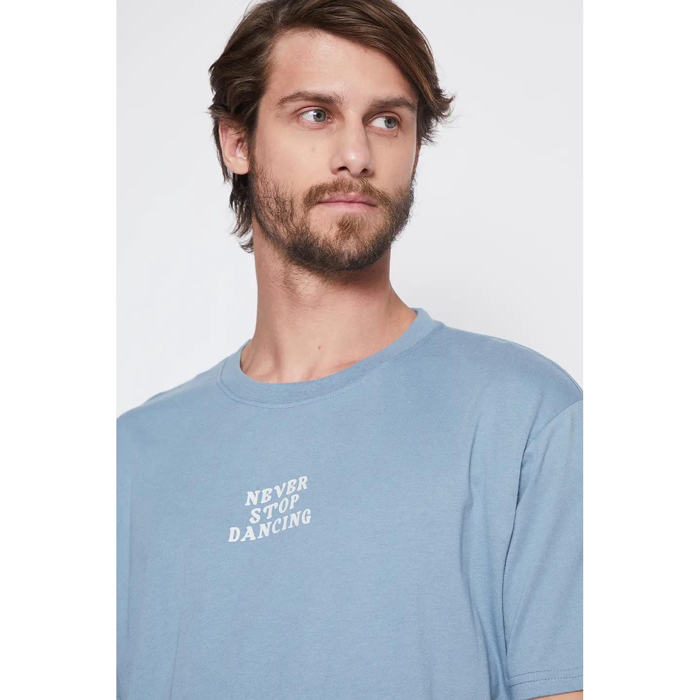 Polera Hombre Manga Corta Celeste Familyshop 4