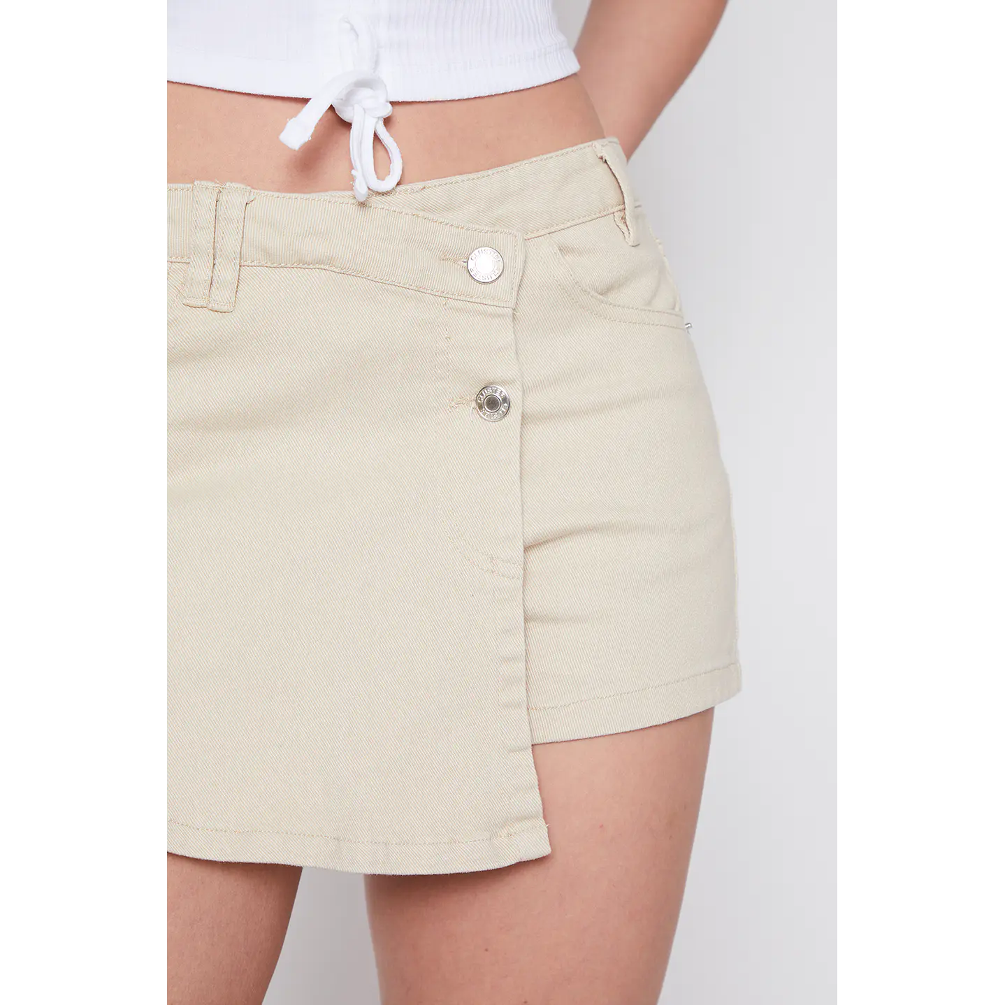 Faldas Mujer Skort Broche Beige Familyshop 4
