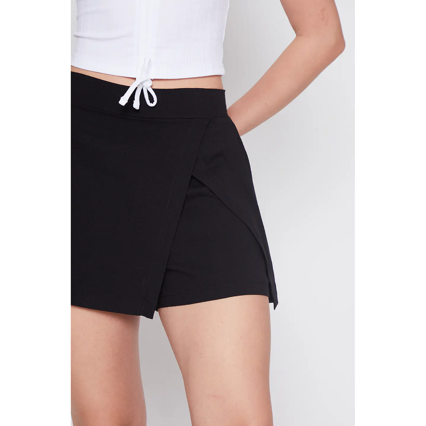 Faldas Mujer Skort Liso Negro Familyshop 4