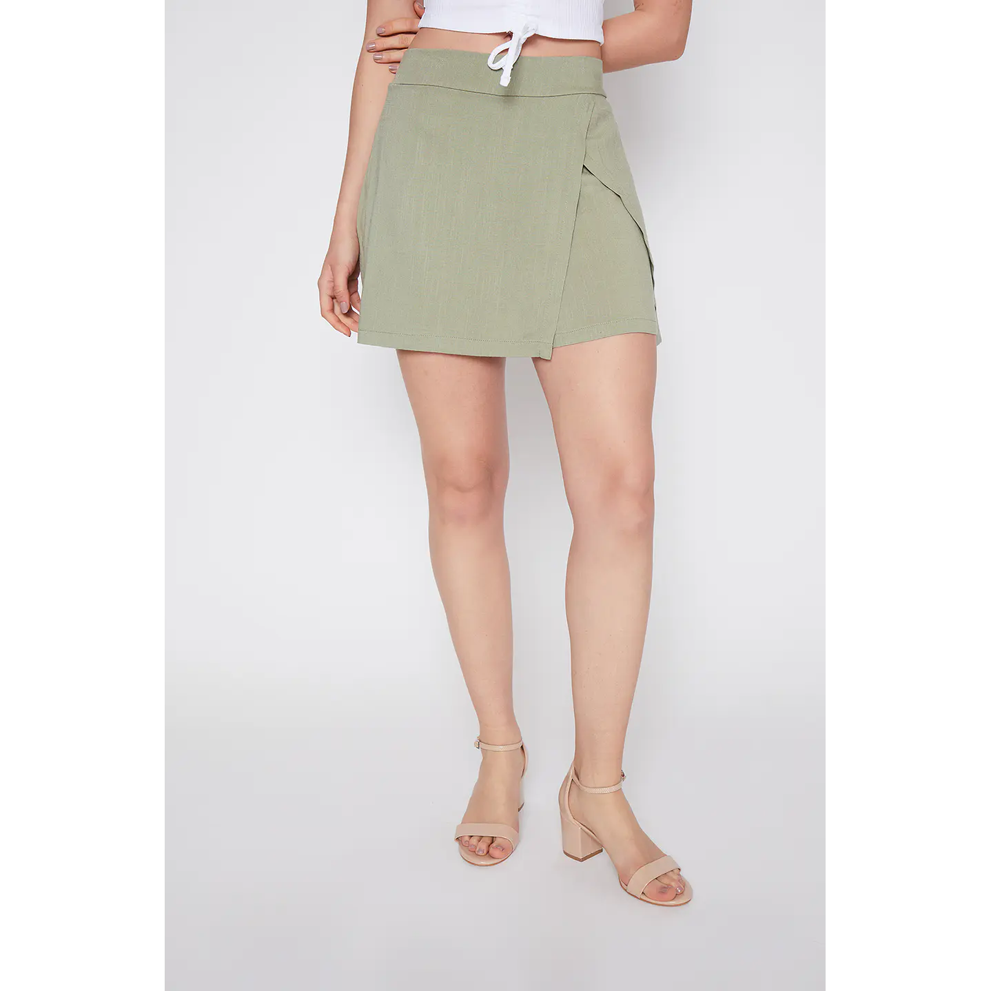 Faldas Mujer Short Liso Verde Familyshop 1