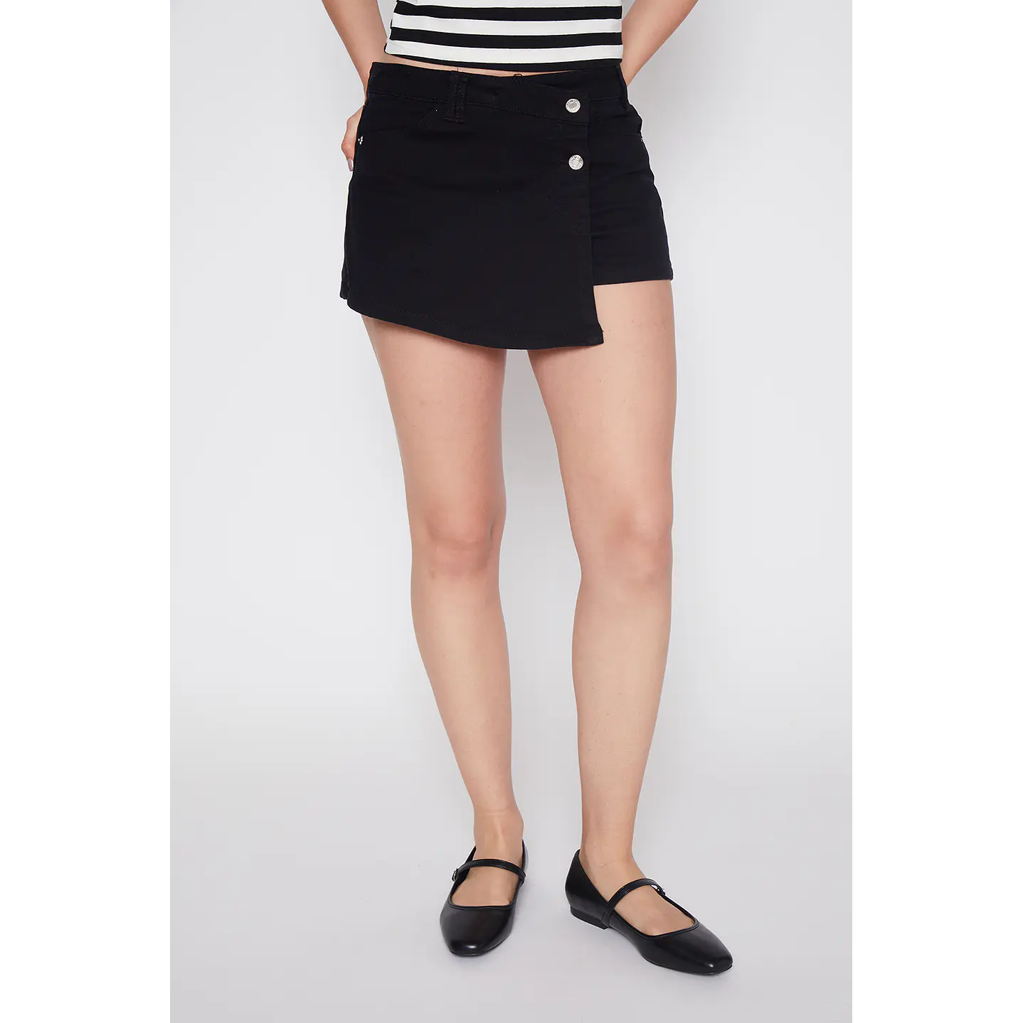 Faldas Mujer Mini Skort Negro Familyshop 1