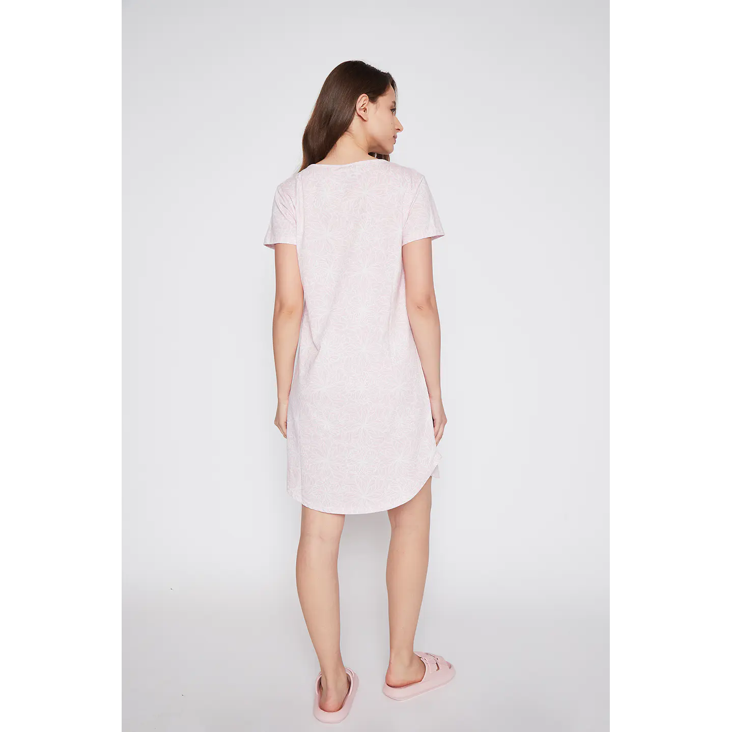 Pijama Corto Liso Mujer Rosado Familyshop 3