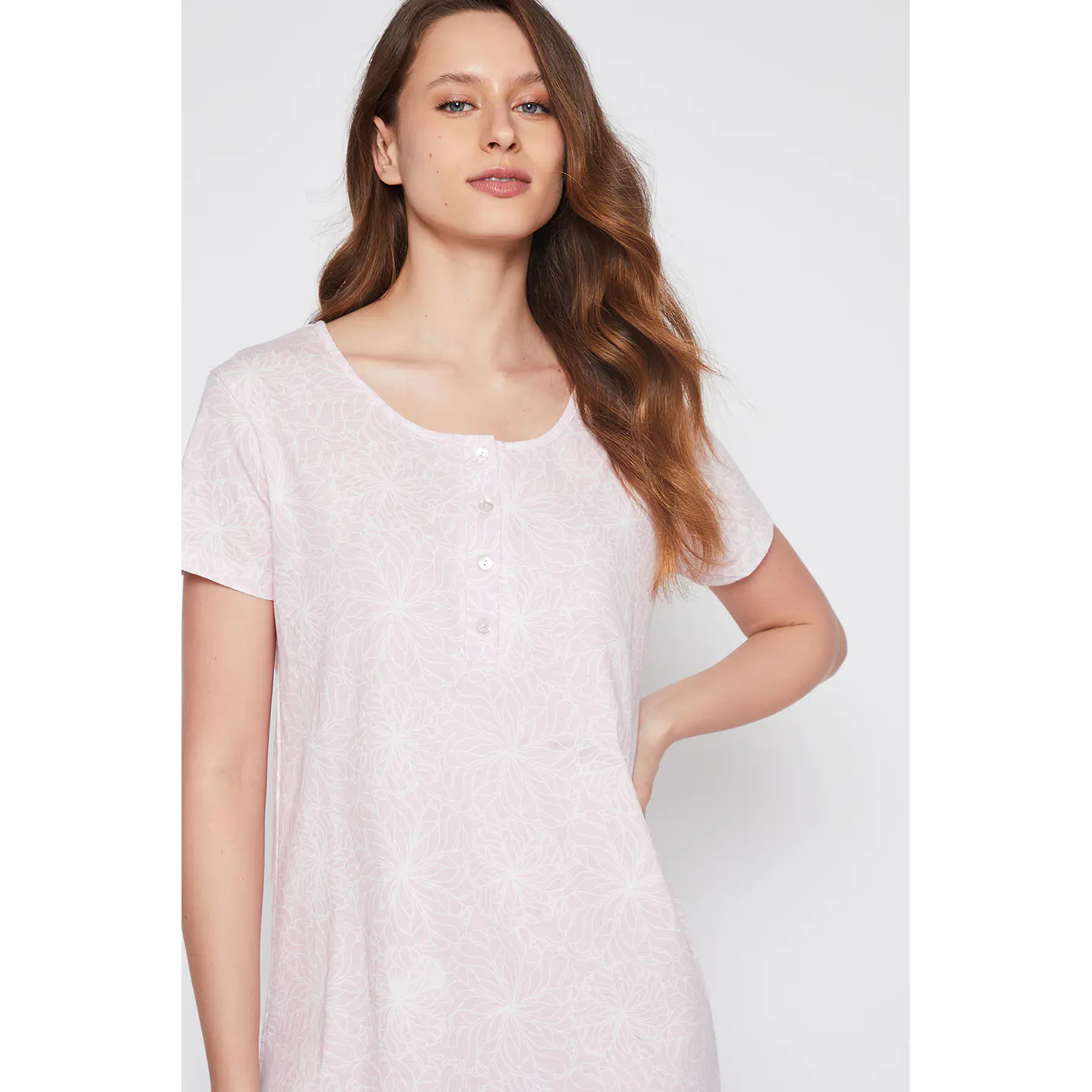 Pijama Corto Liso Mujer Rosado Familyshop 4