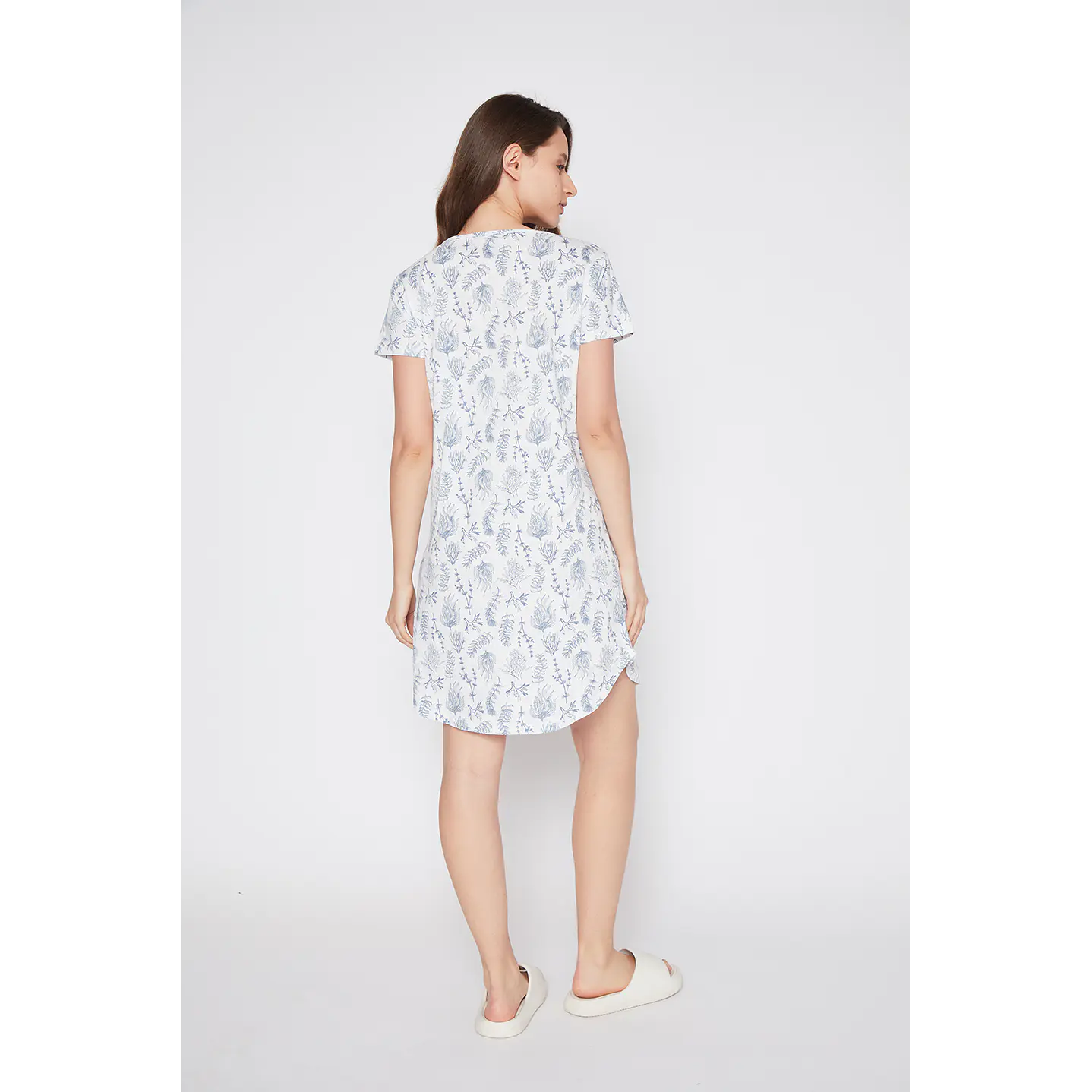 Pijama Corto Flor Mujer Blanco Familyshop 2