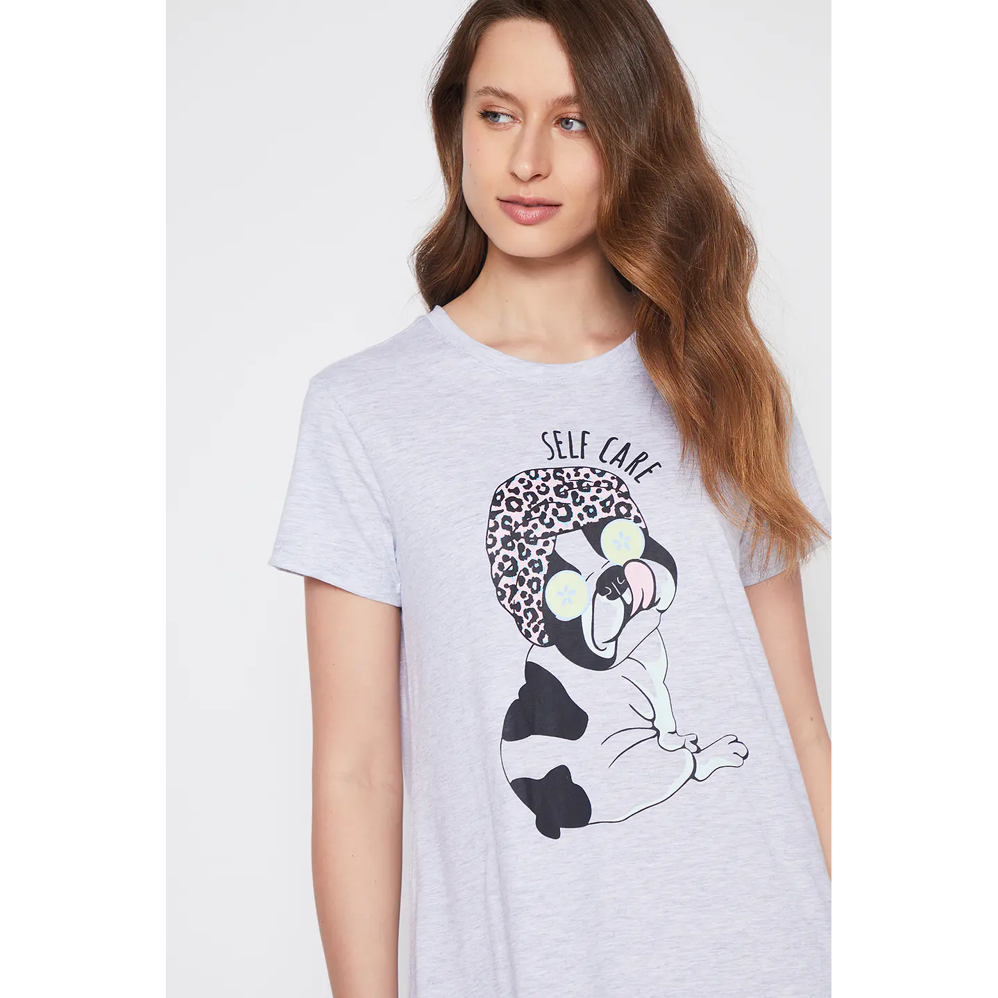 Pijama Corto Self Care Mujer Gris Familyshop 4