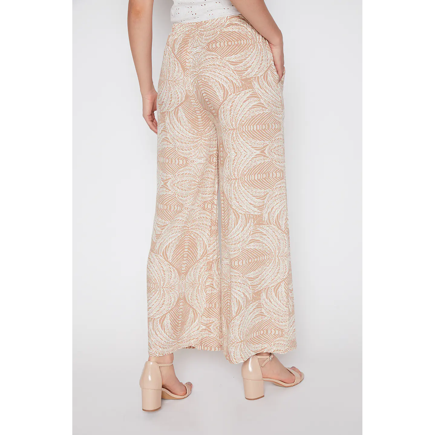 Pantalón Mujer Basta Ancha Beige Familyshop 3