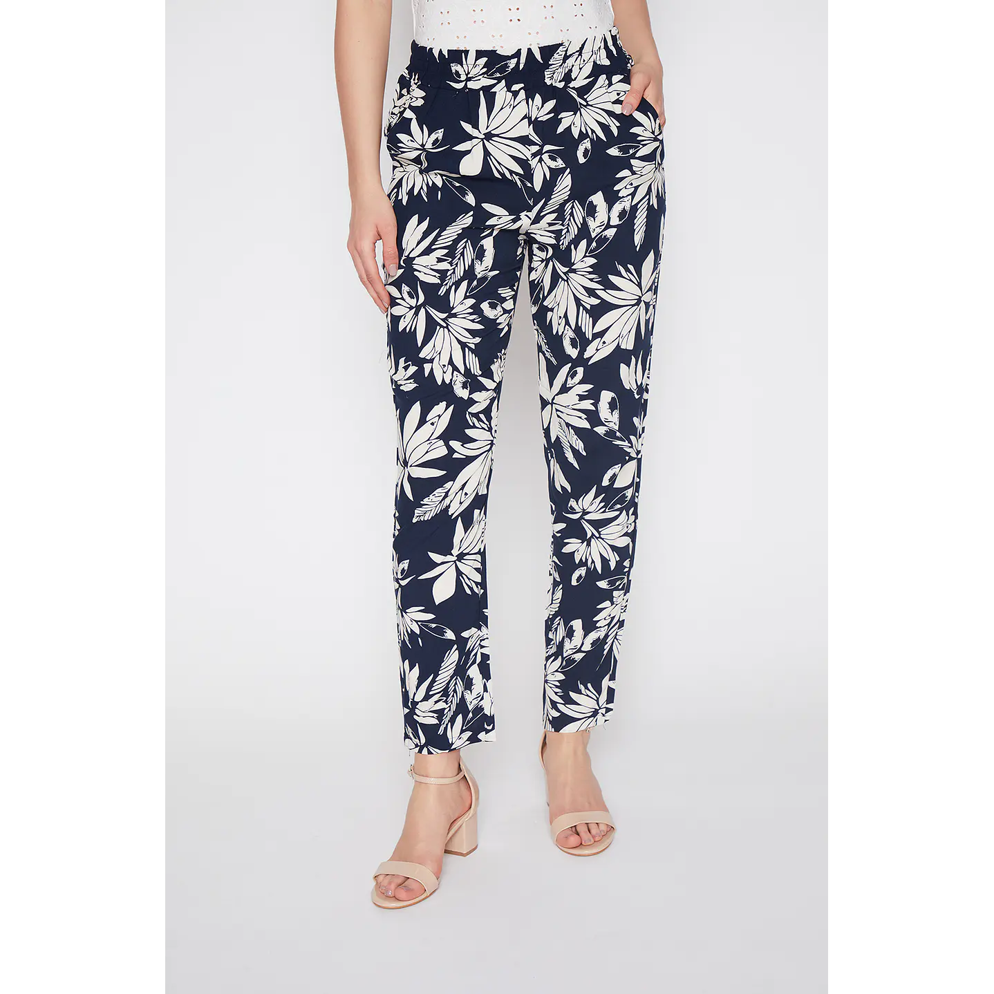 Pantalón Mujer Con Puños Azul Familyshop 1