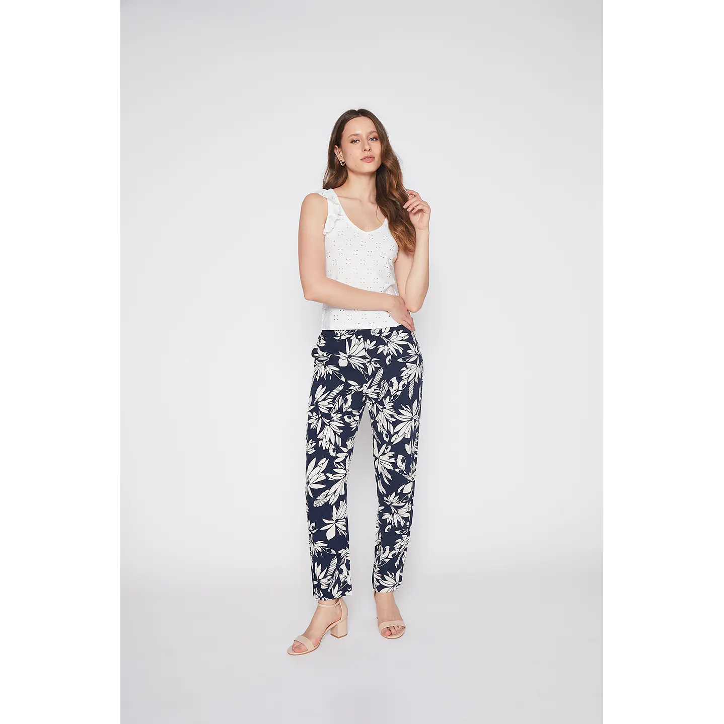 Pantalón Mujer Con Puños Azul Familyshop 2