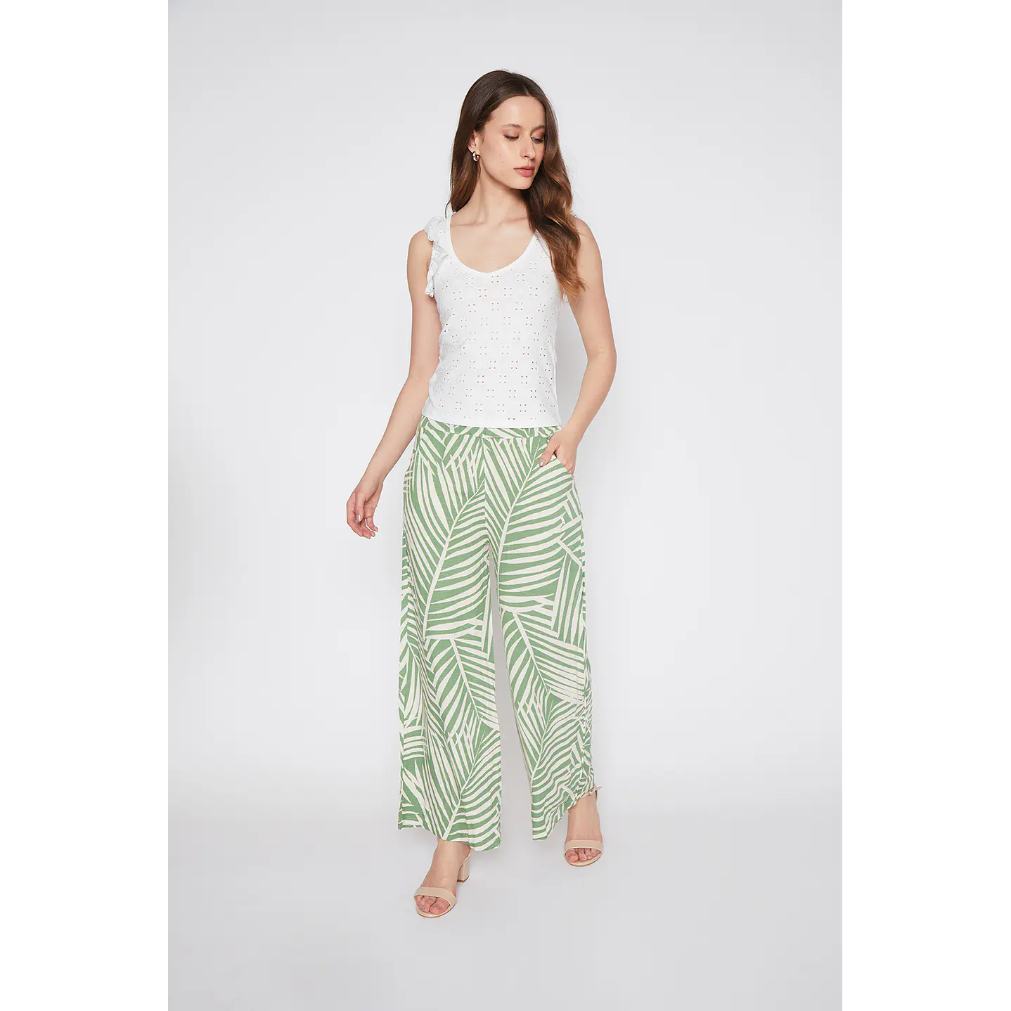 Pantalón Mujer Bamboo Print Verde Familyshop 2