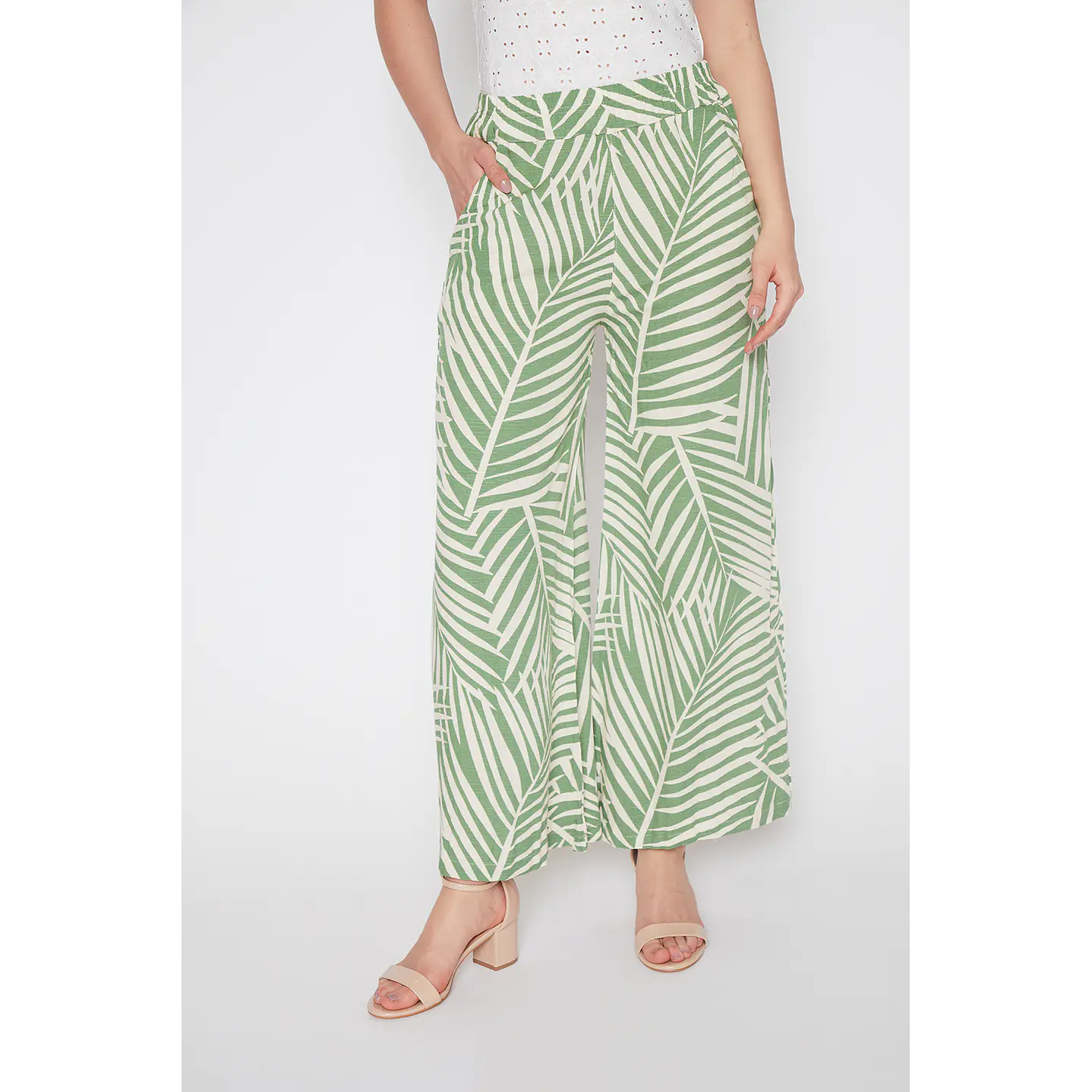 Pantalón Mujer Bamboo Print Verde Familyshop 1