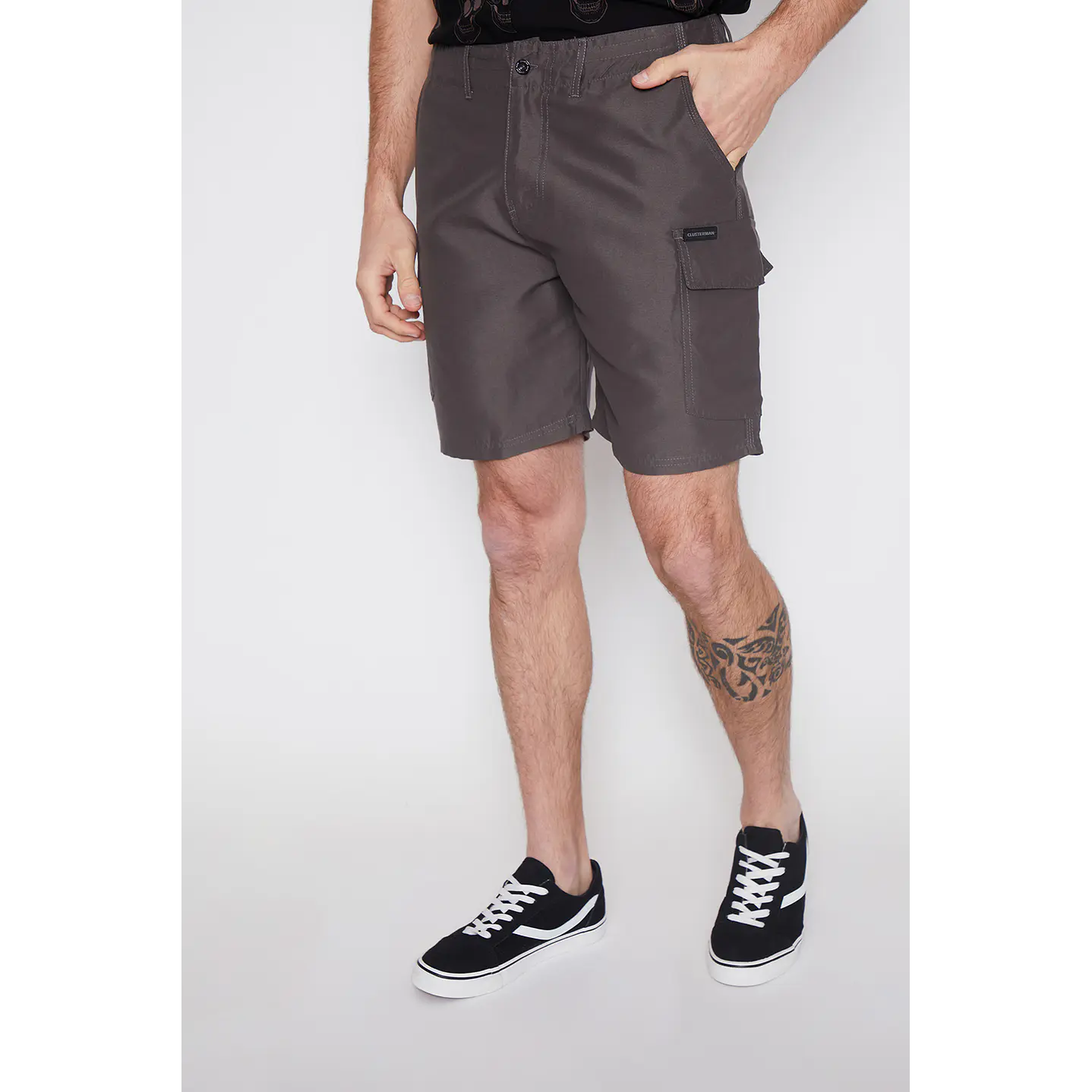 Bermuda Hombre Cargo Delgado Gris Familyshop 1