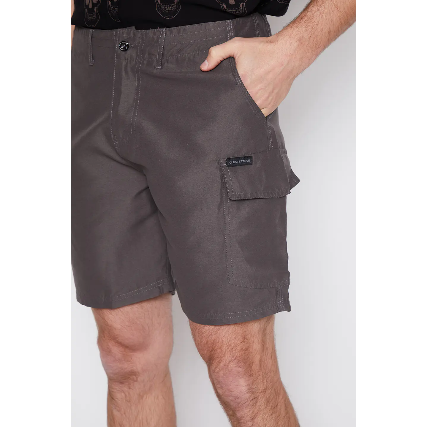 Bermuda Hombre Cargo Delgado Gris Familyshop 4