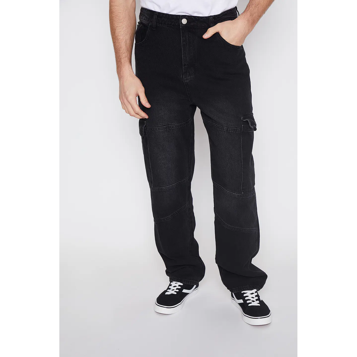 Jeans Hombre Cargo Negro Familyshop 1