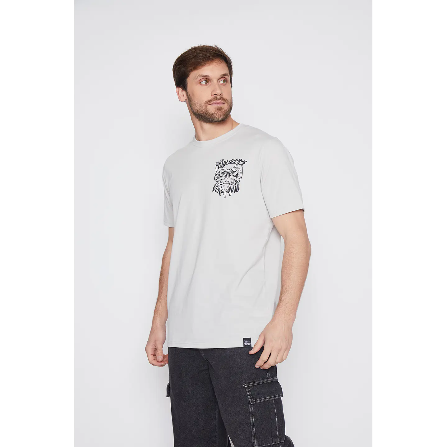 Polera Hombre Hand Gris Familyshop 1