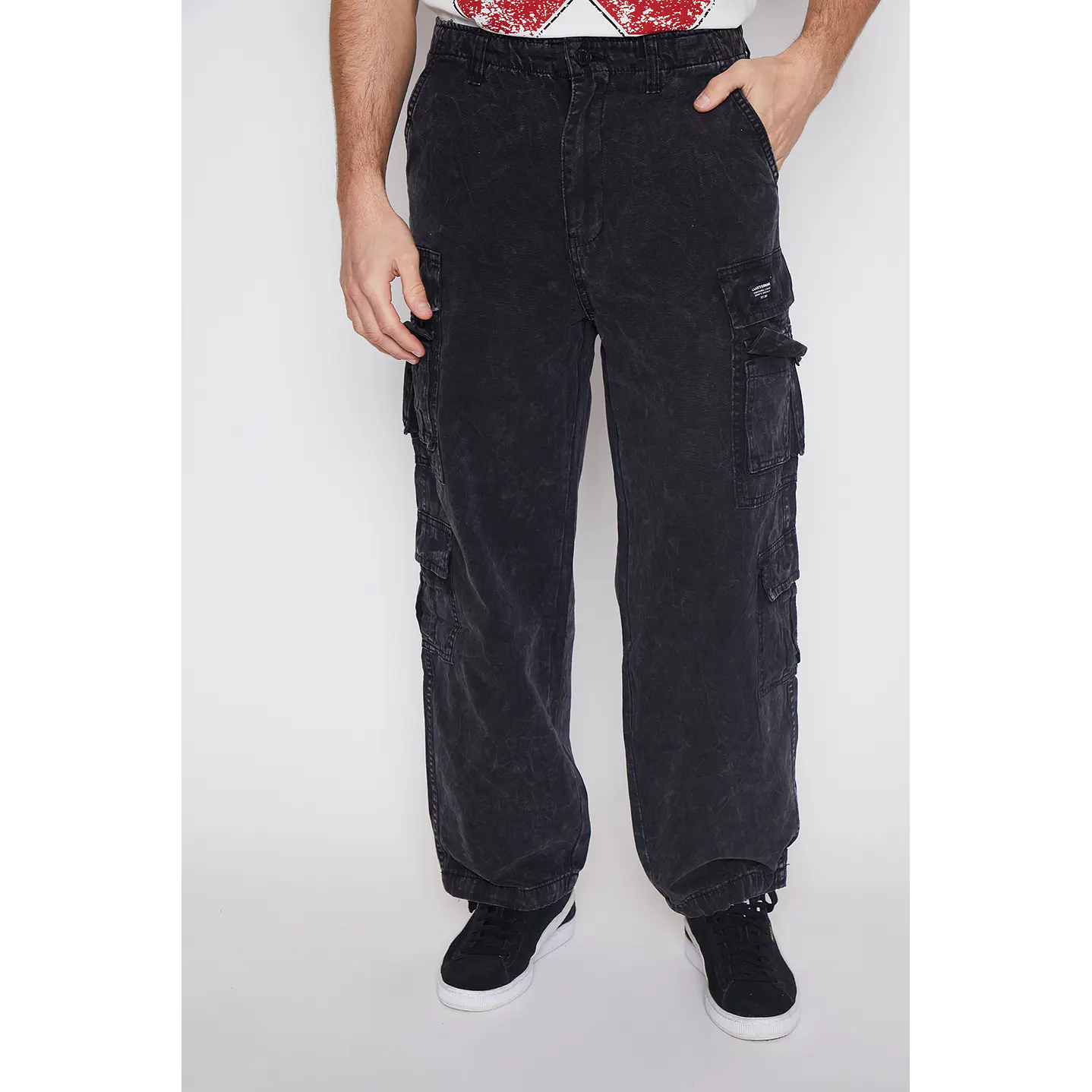 Pantalón Multicargo Hombre Negro Familyshop 1
