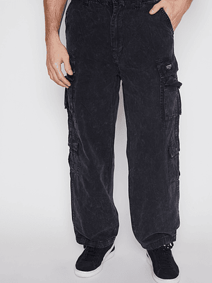 Pantalón Multicargo Hombre Negro Familyshop