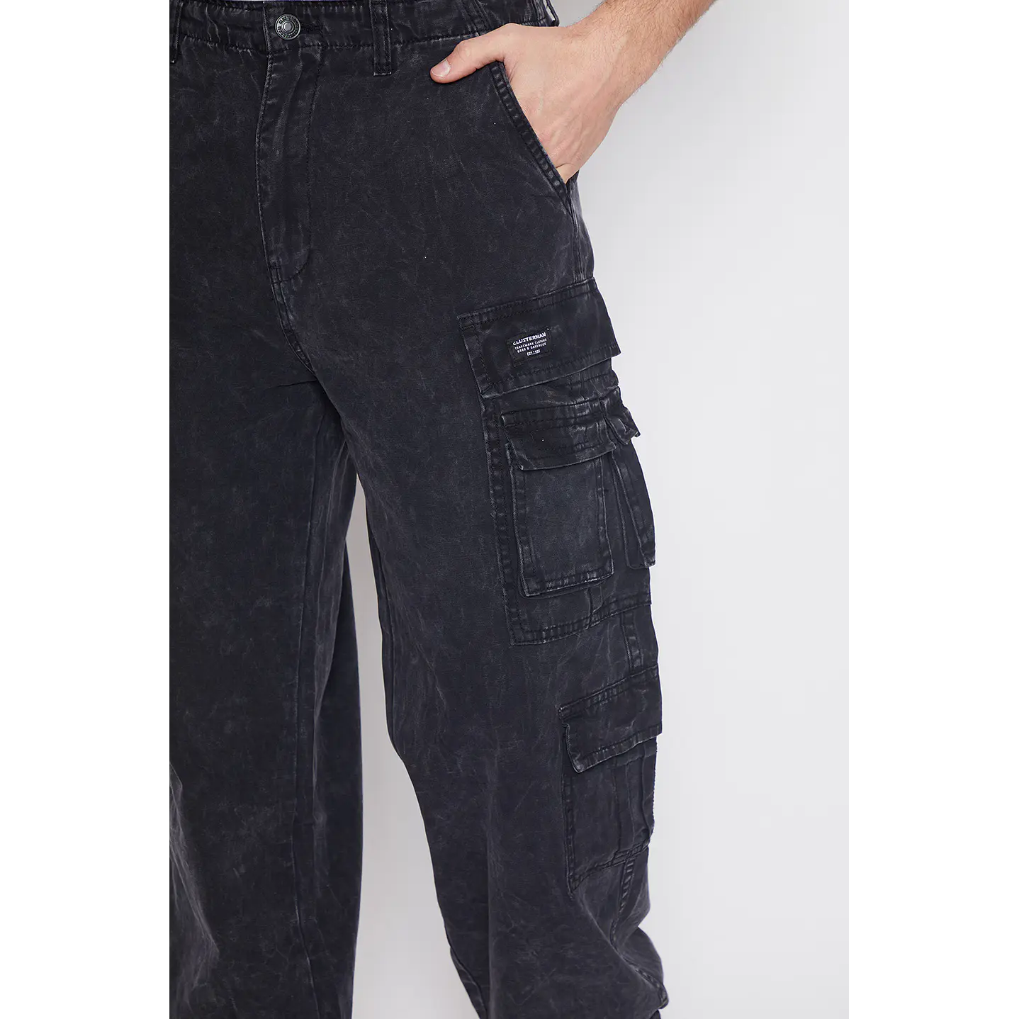 Pantalón Multicargo Hombre Negro Familyshop 4