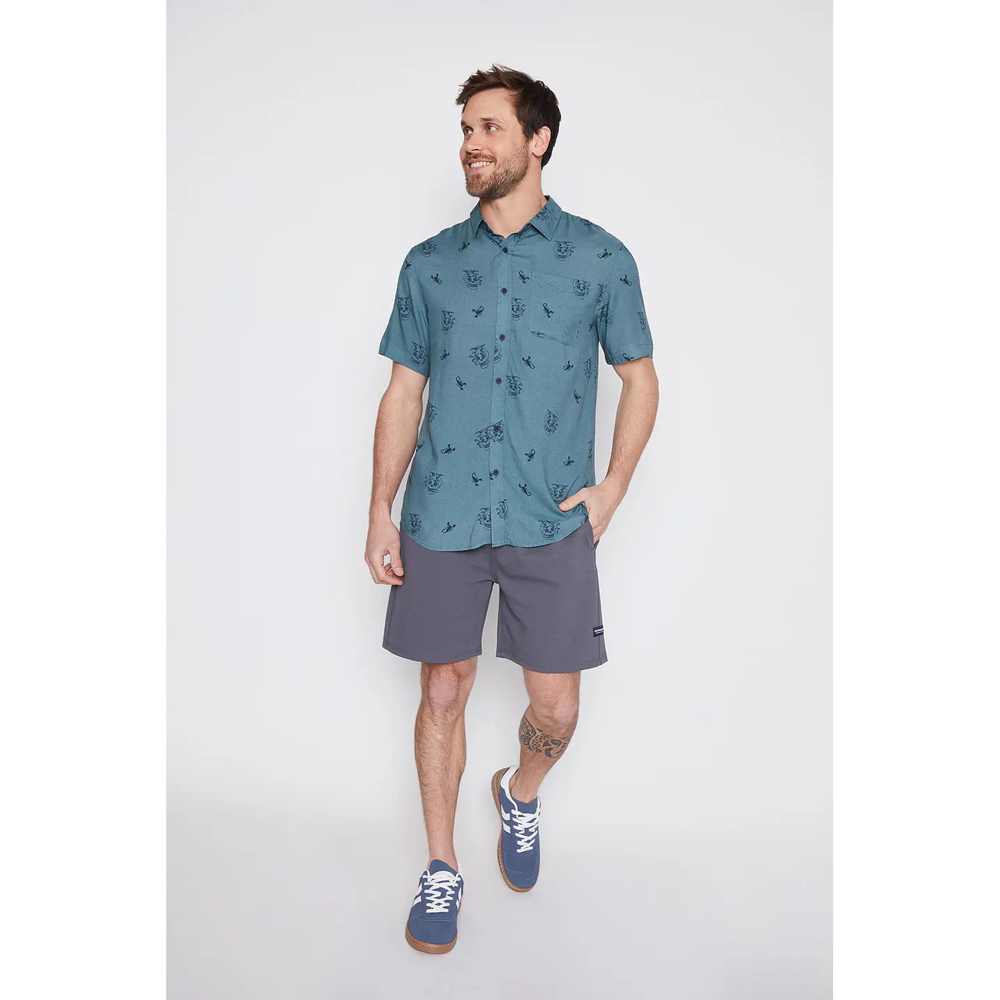 Bermuda Hombre Basic Gris Familyshop 2