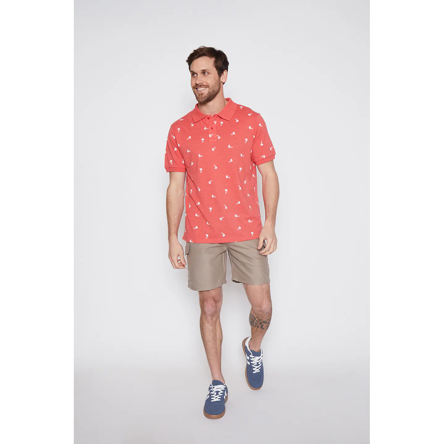 Polera Hombre Tri Color Rojo Familyshop 2