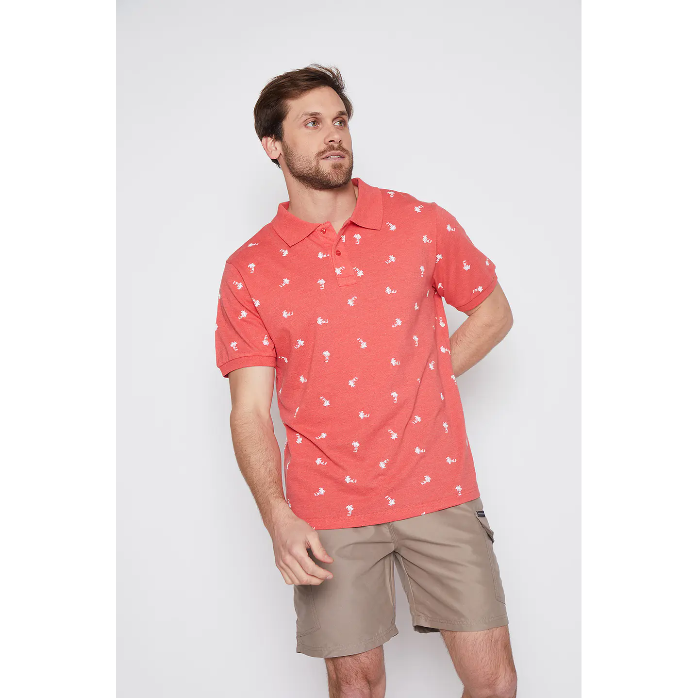 Polera Hombre Tri Color Rojo Familyshop 1