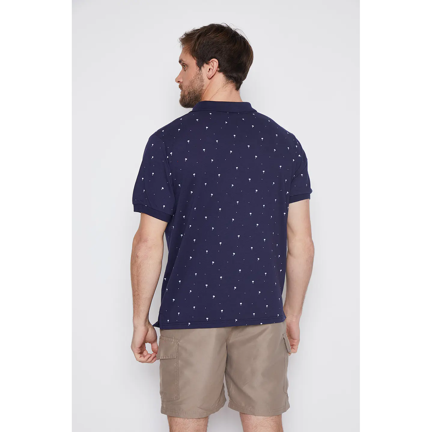 Polera Pique Hombre Full Puntos Azul Familyshop 3