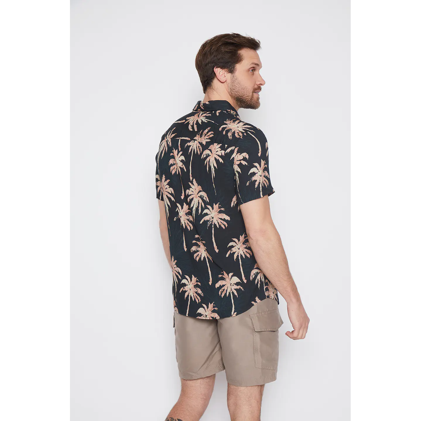 Camisa Hombre Palmeras Beige Familyshop 3