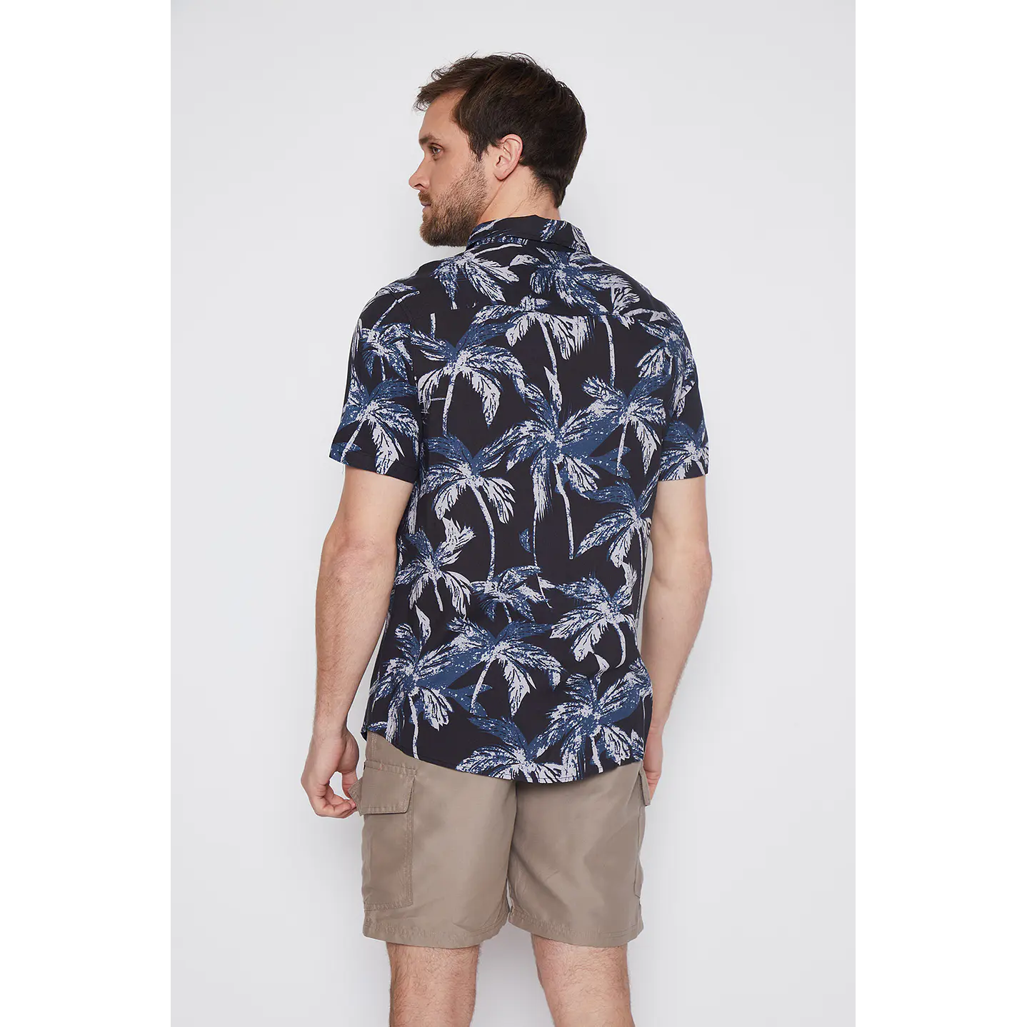 Camisa Hombre Palmeras Azul Familyshop 3