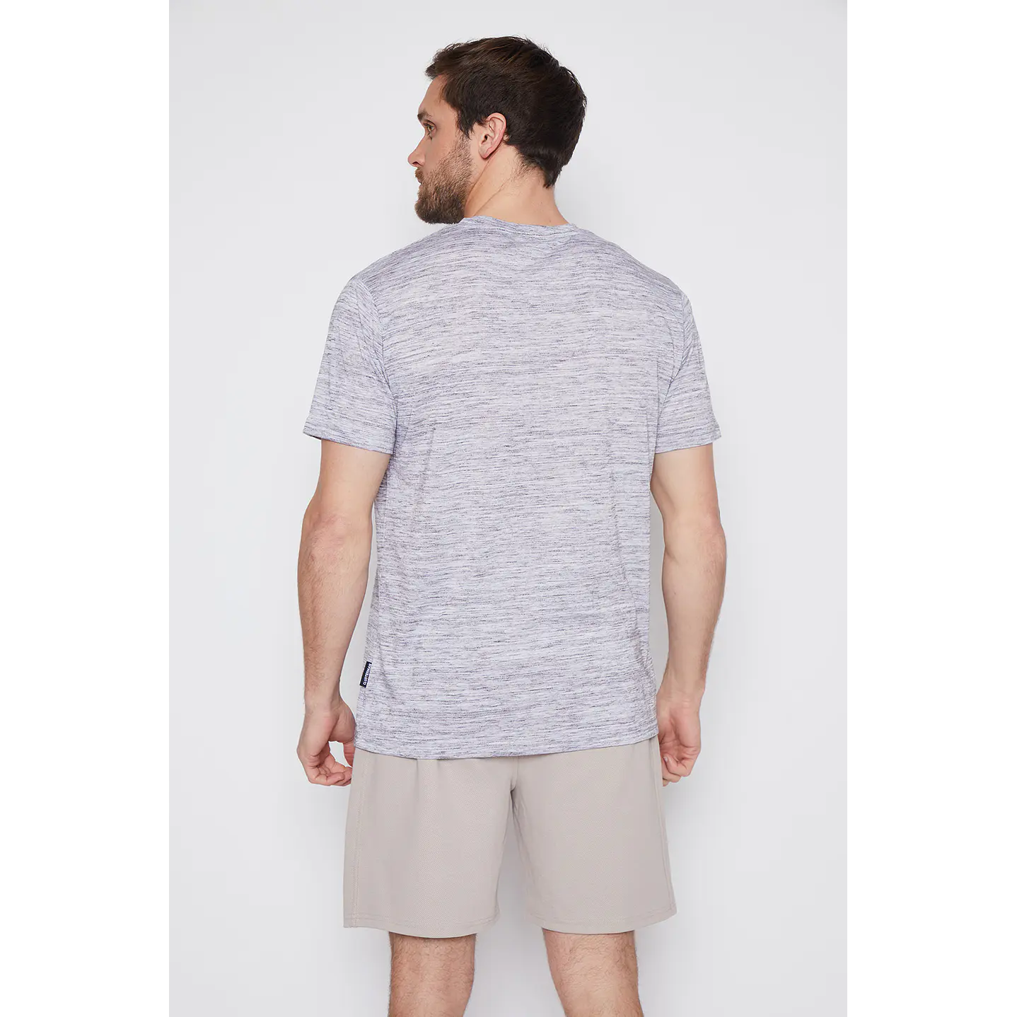 Polera Hombre Basic Melange Gris Familyshop 3