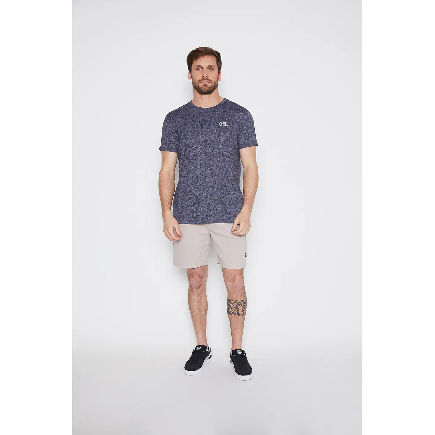 Polera Hombre Melange Chill Gris Familyshop 1