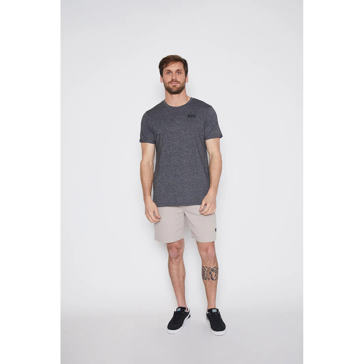 Polera Hombre Melange Basic Gris Familyshop 2