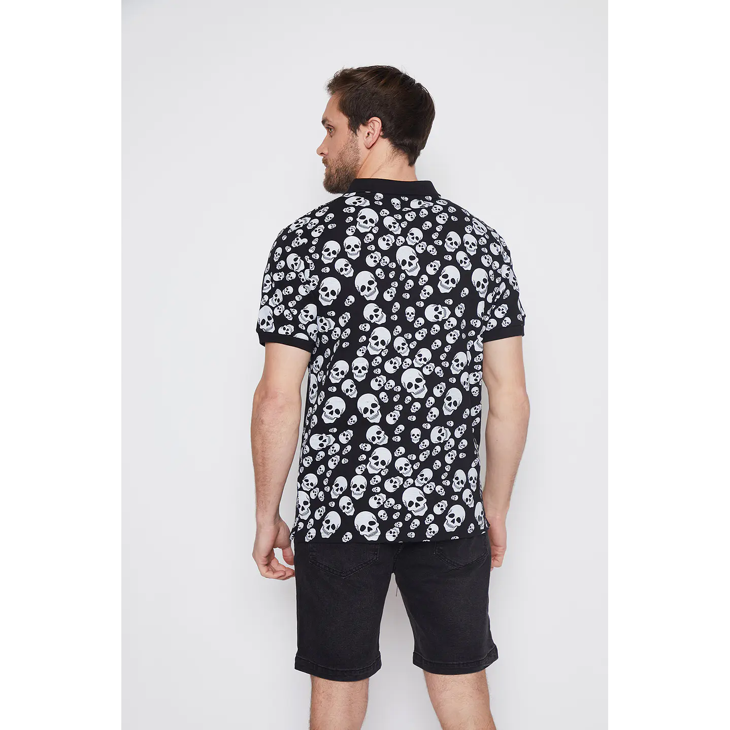 Polera Hombre Full Calavera Negro Familyshop 3