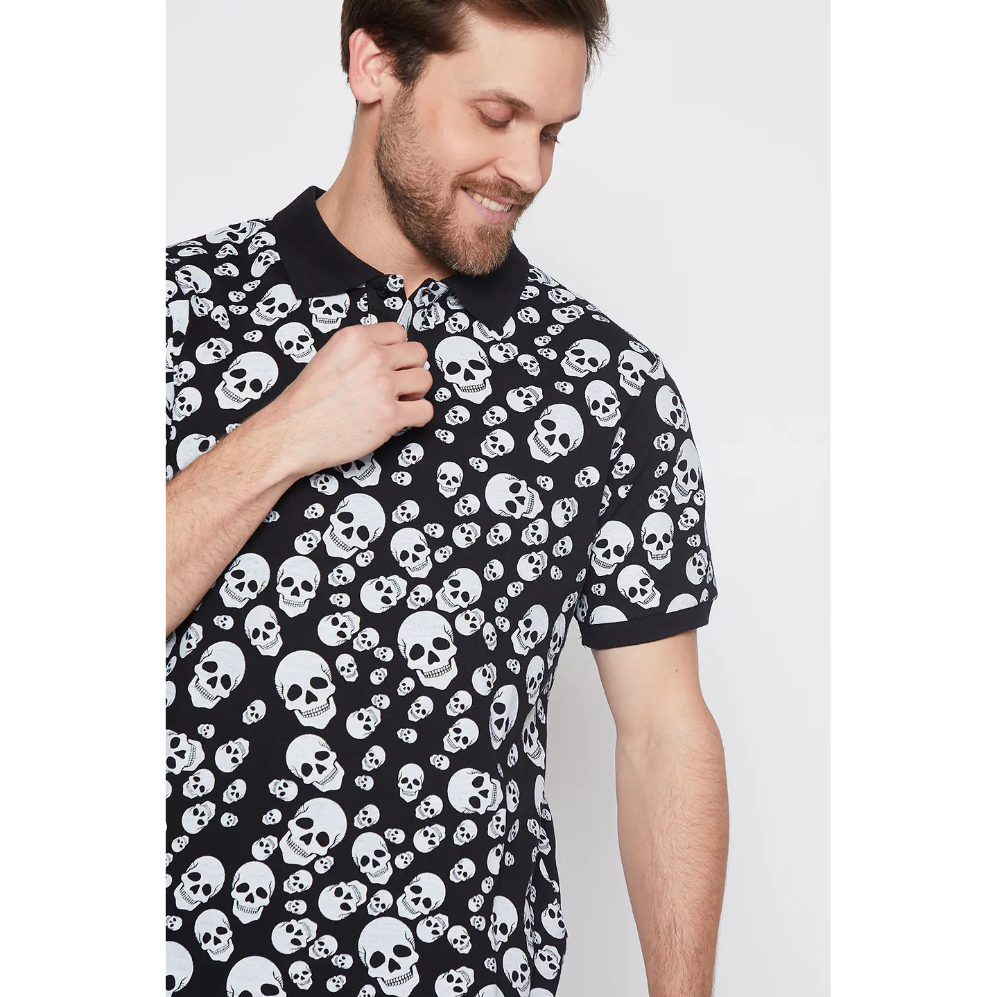 Polera Hombre Full Calavera Negro Familyshop 4
