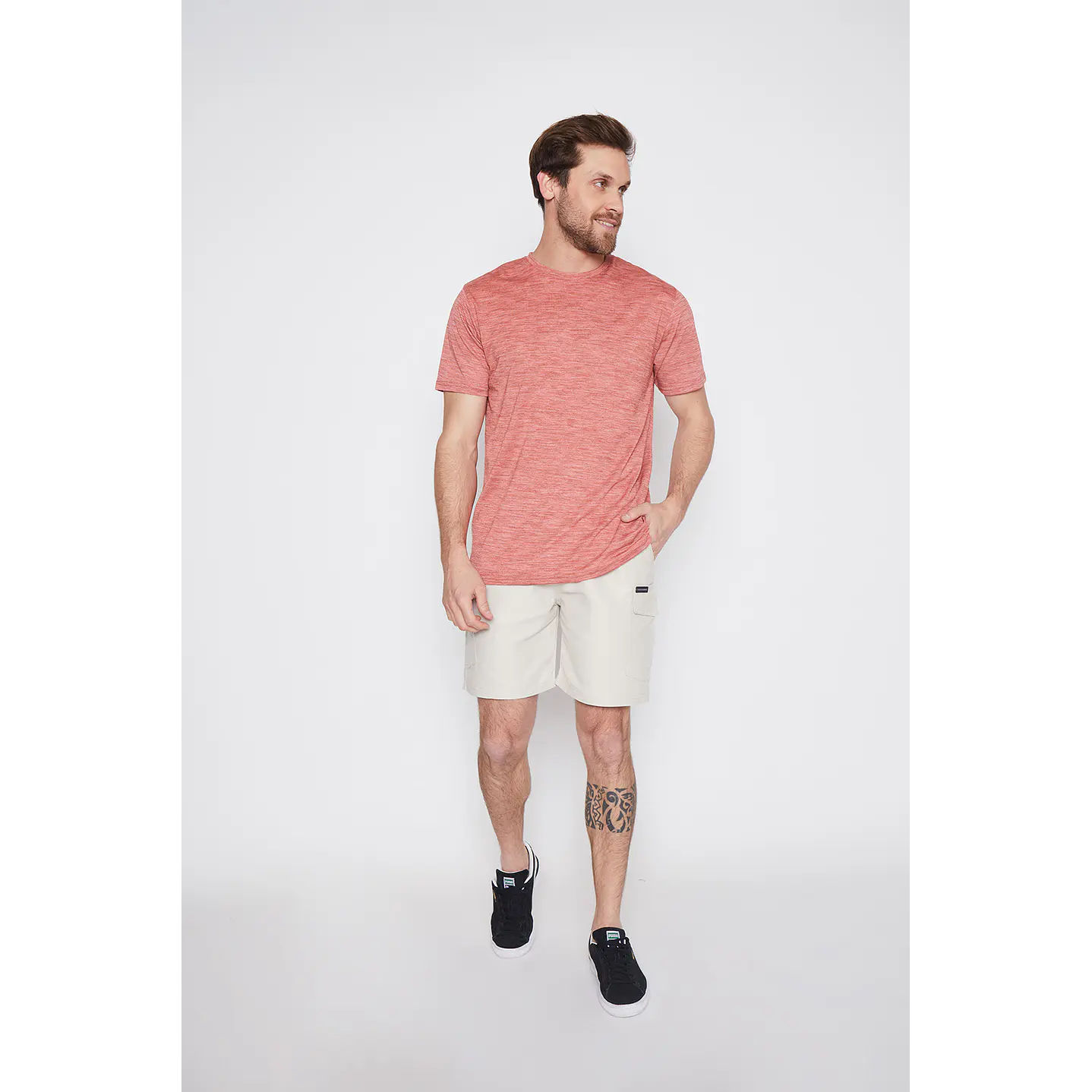Polera Hombre Basic Melange Ladrillo Familyshop 2