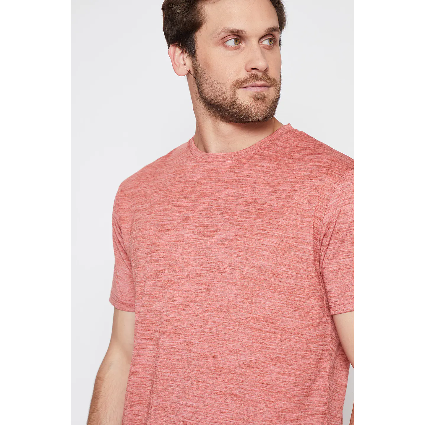 Polera Hombre Basic Melange Ladrillo Familyshop 4