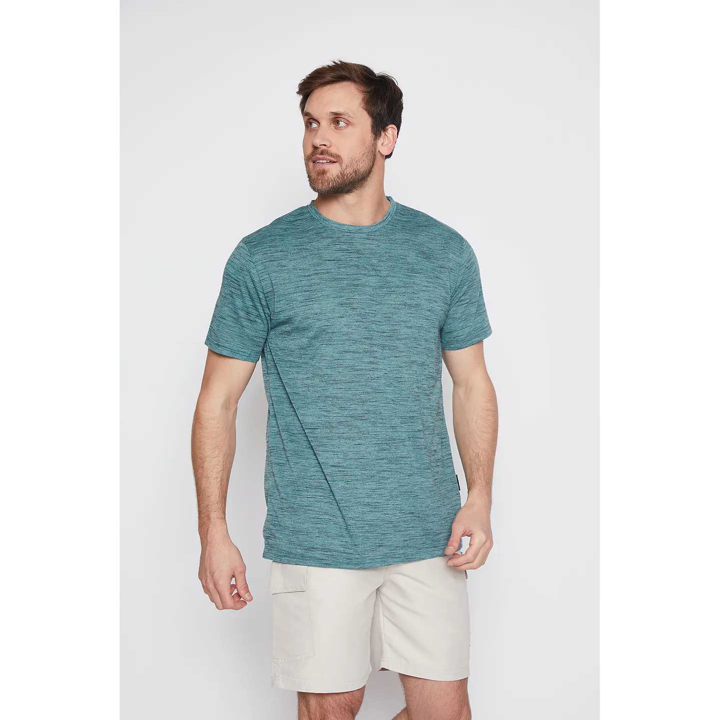 Polera Hombre Manga Corta Beige Familyshop 1