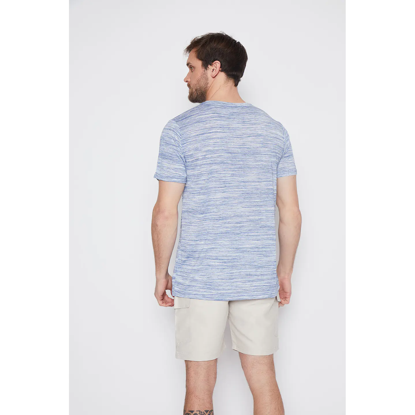 Polera Hombre Melange Azul Familyshop 3