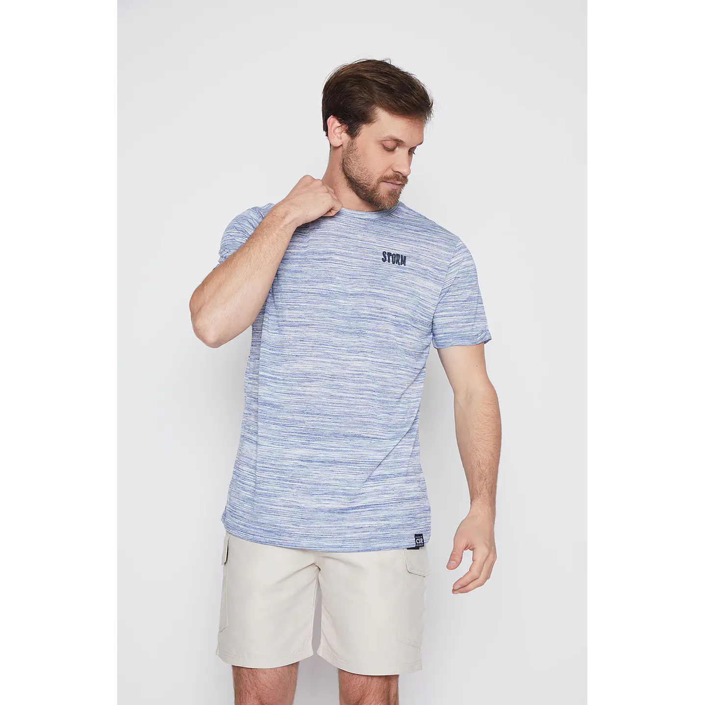 Polera Hombre Melange Azul Familyshop 1