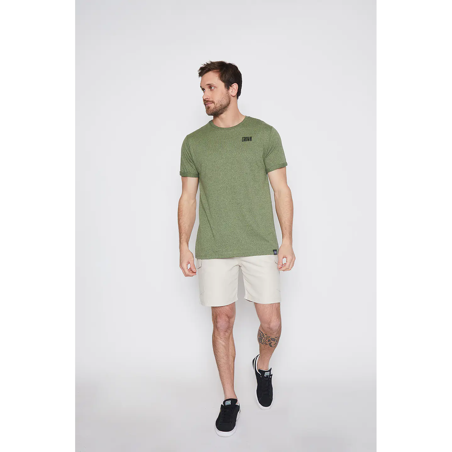 Polera Hombre Melange Basic Verde Familyshop 2