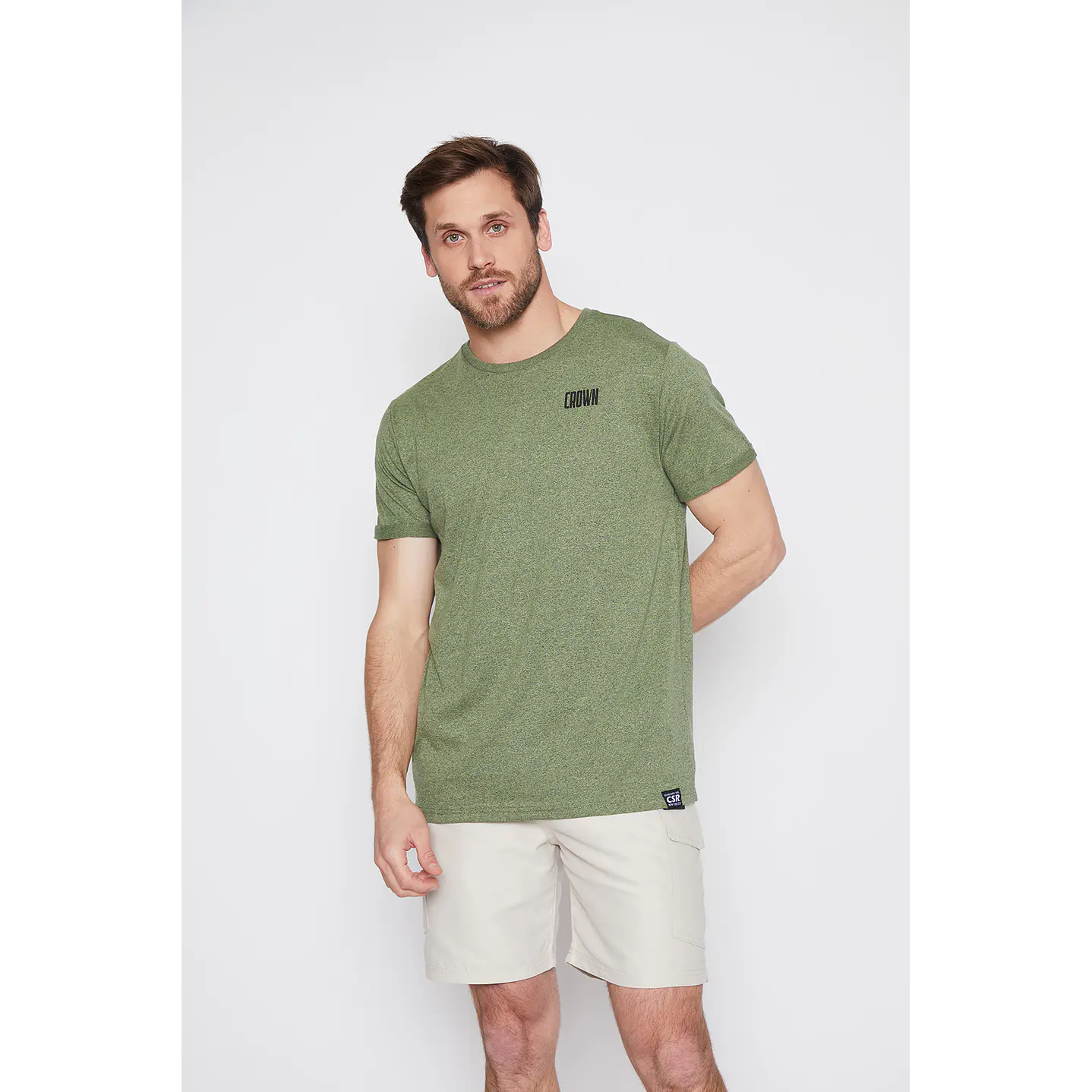 Polera Hombre Melange Basic Verde Familyshop 1