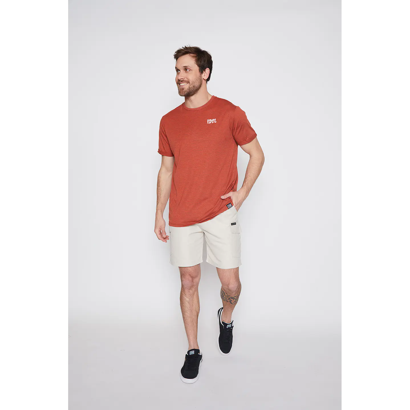 Polera Hombre Manga Corta Ladrillo Familyshop 2