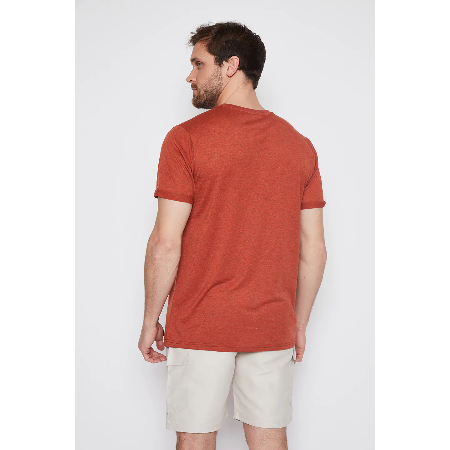 Polera Hombre Manga Corta Ladrillo Familyshop 3