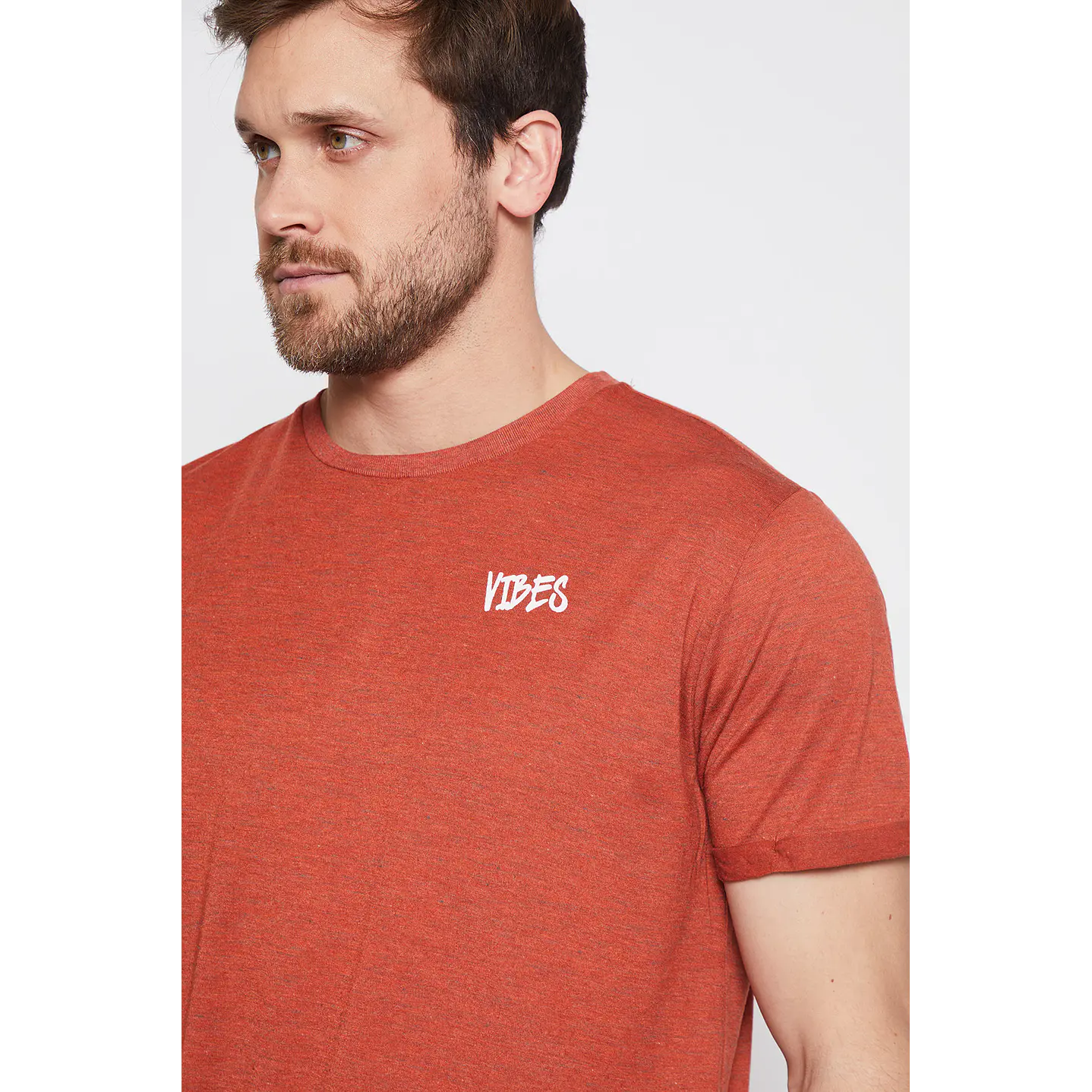 Polera Hombre Manga Corta Ladrillo Familyshop 4