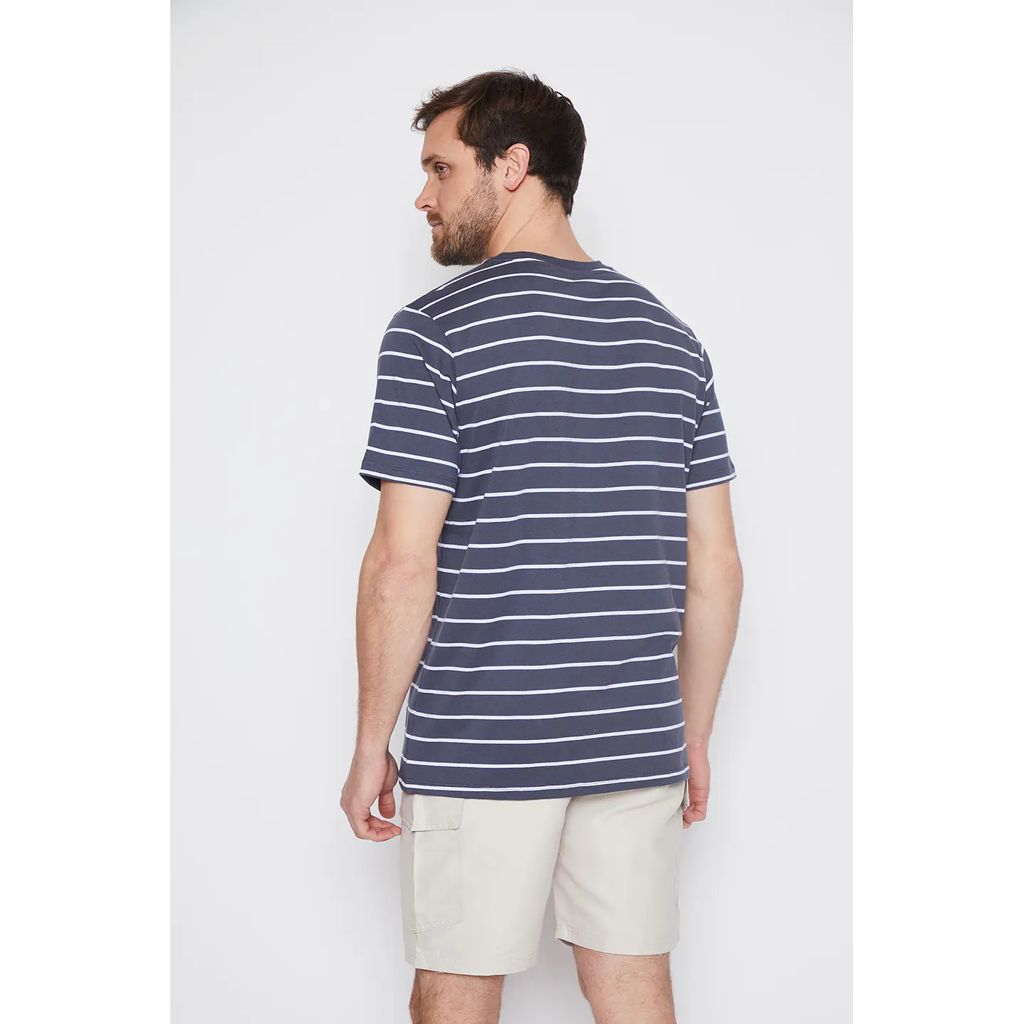 Polera Hombre Rayas London Azul Familyshop 3