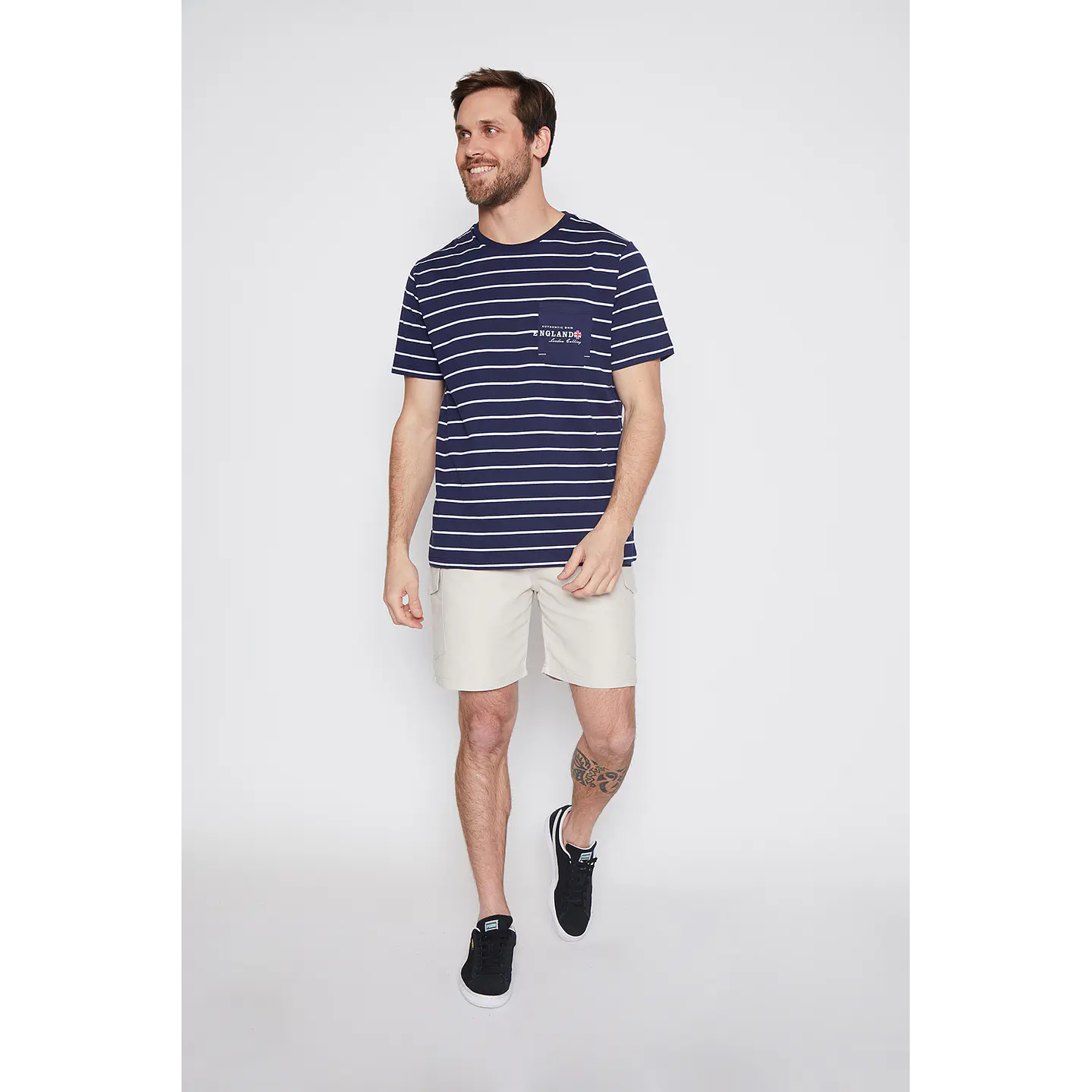 Polera Hombre Rayas Azul Familyshop 2