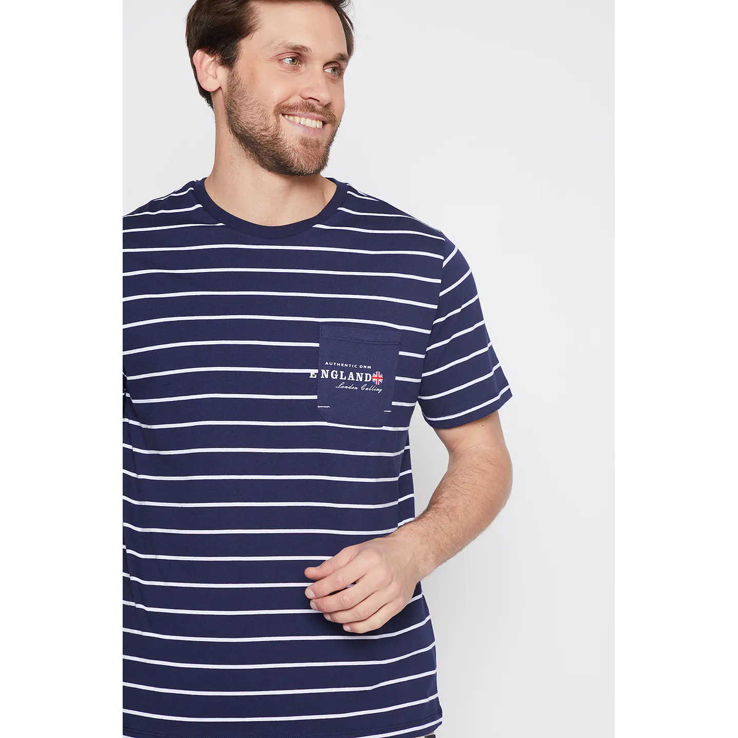 Polera Hombre Rayas Azul Familyshop 4