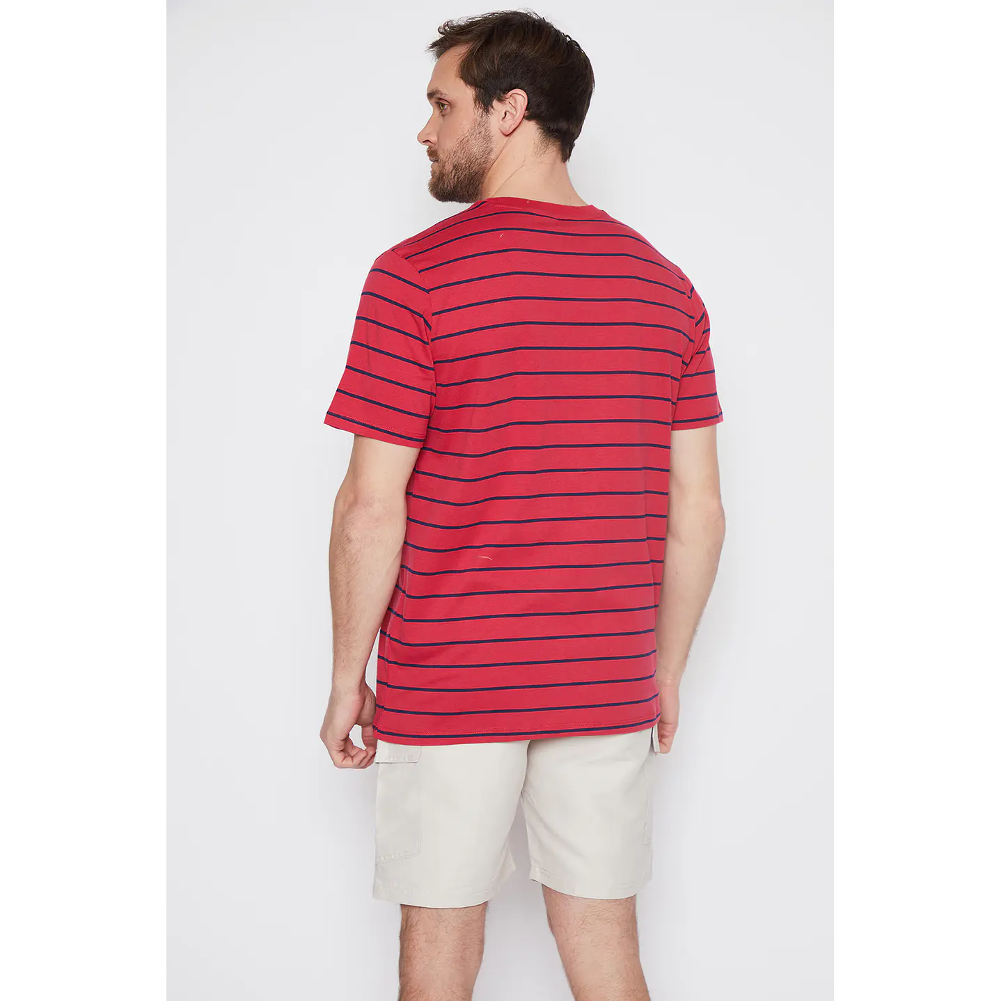 Polera Hombre Rayas Rojo Familyshop 3