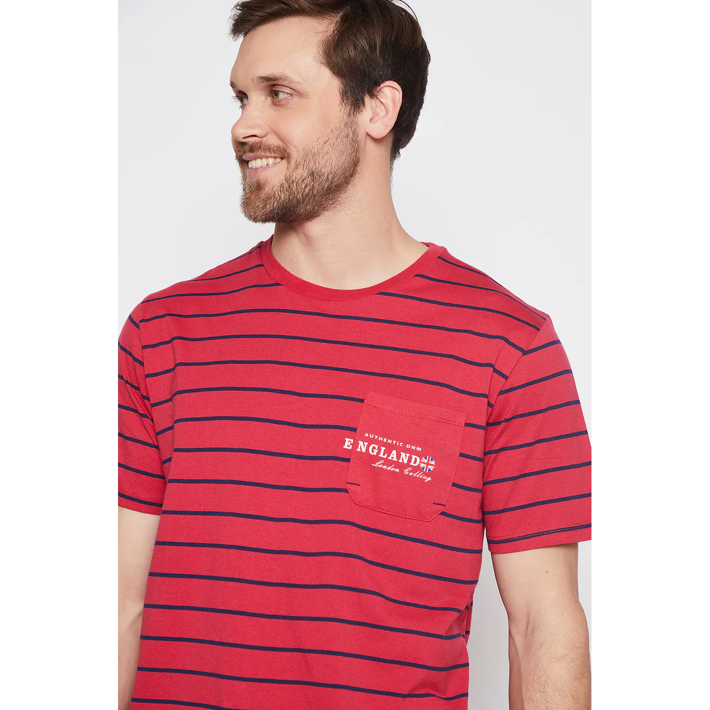 Polera Hombre Rayas Rojo Familyshop 4