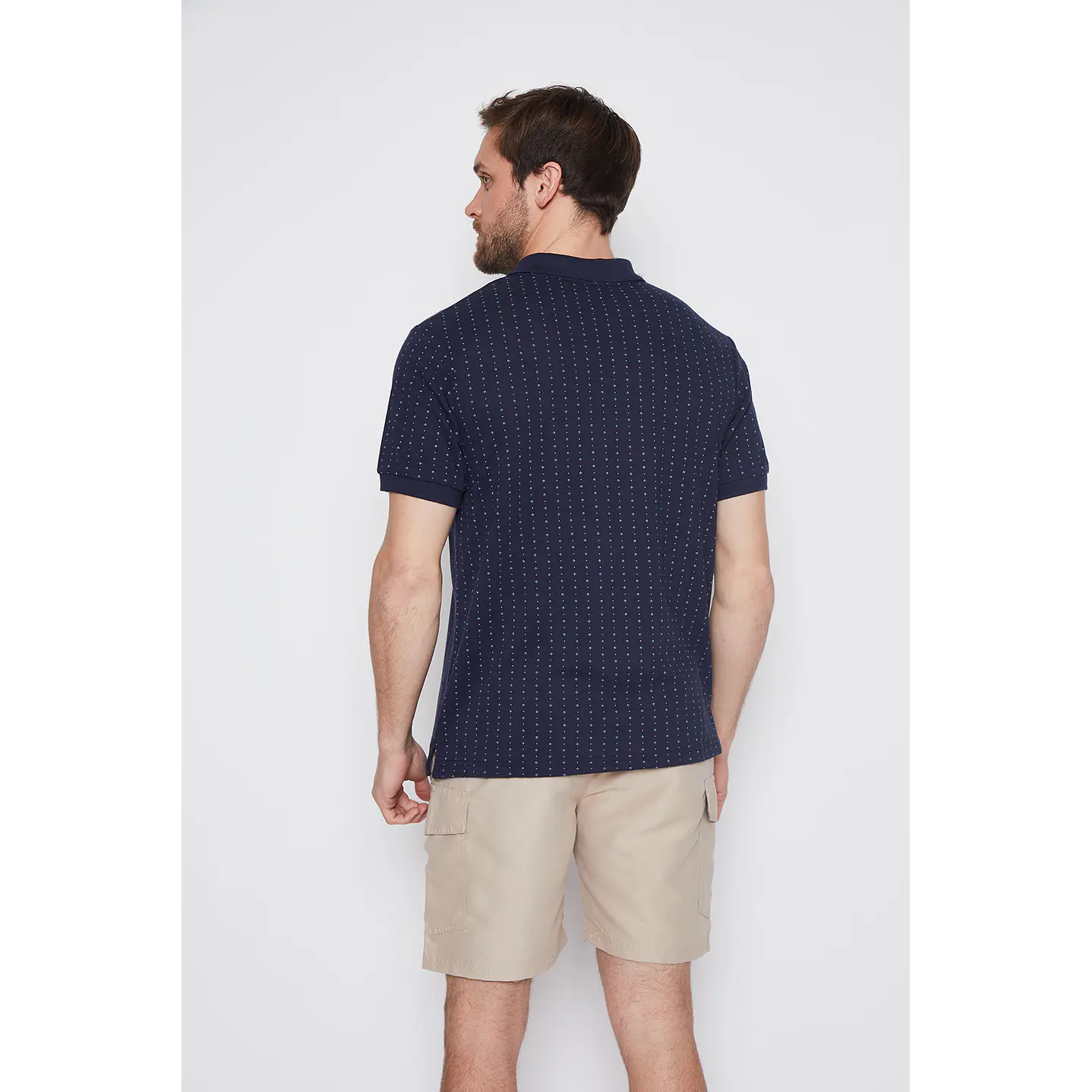 Polera Hombre Pique Punto Azul Familyshop 3